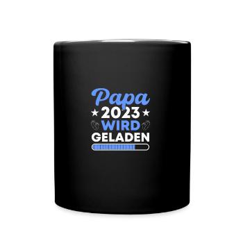 Werdender Papa 2023 loading Balken werdender Vater - Full Colour Mug - black - Front