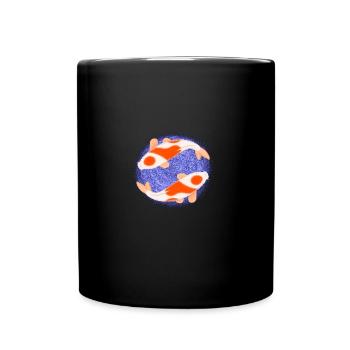 Horoscope Poissons Koi, signe du zodiaque - Mug uni - noir - Devant