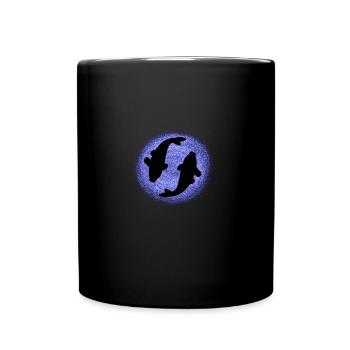 Horoscope Poissons Koi, signe du zodiaque - Mug uni - noir - Devant
