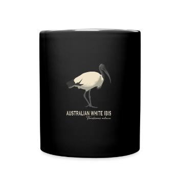 Australian white Ibis - Full Colour Mug - black - Front