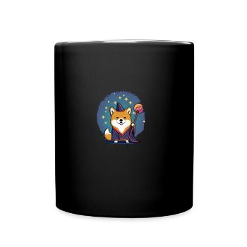 Jeu à stylo et papier Dog Shiba Inu Fantasy Wizard - Mug uni - noir - Devant