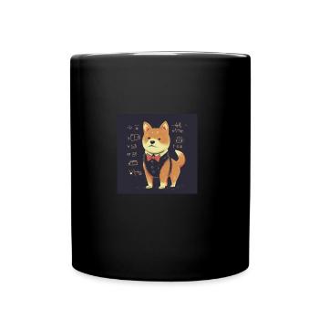 Dog Shiba Inu teacher lesson school blackboard - Full Colour Mug - black - Front