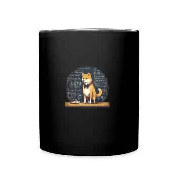 Tableau noir scolaire pour chien Shiba Inu - Mug uni - noir - Devant