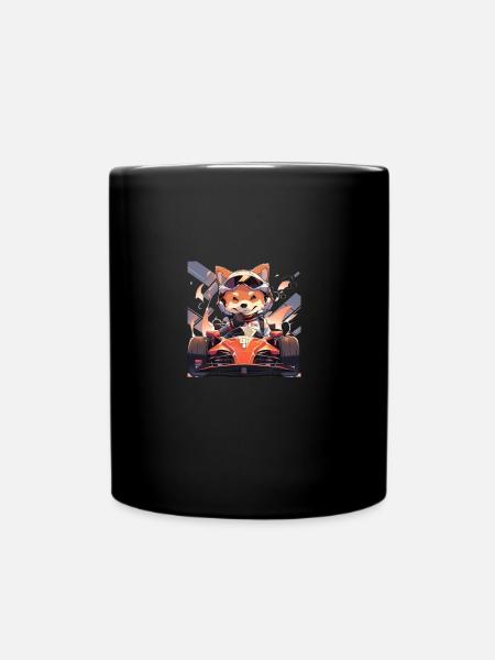 Chien japonais Shiba Inu, pilote de course - Mug uni - noir