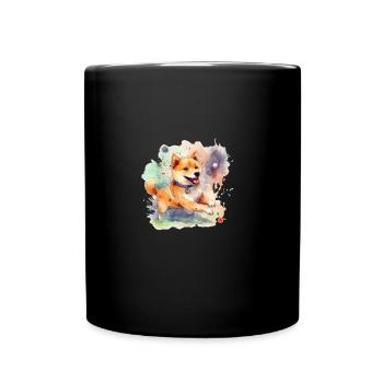 Ballon de sport japonais Shiba Inu pour chien - Mug uni - noir - Devant