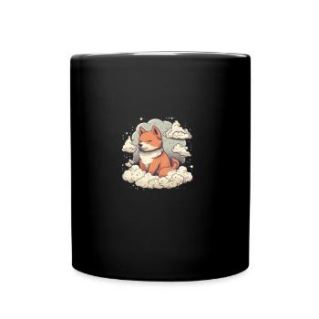Japanese dog Shiba Inu angel sky reminder - Full Colour Mug - black - Front