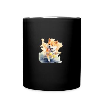 Balle de tennis Shiba Inu pour chien japonais - Mug uni - noir - Devant