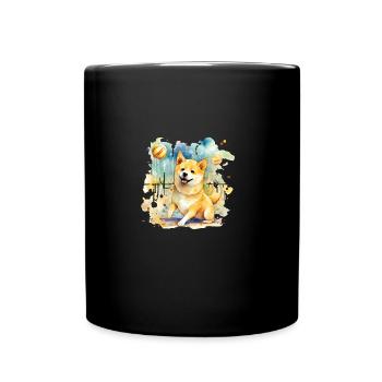 Chien japonais Shiba Inu Ball Sport - Mug uni - noir - Devant