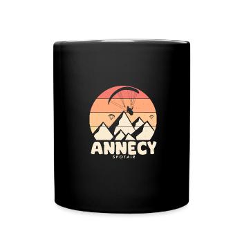 Parapente Annecy spot air savoie - Mug uni - noir - Devant