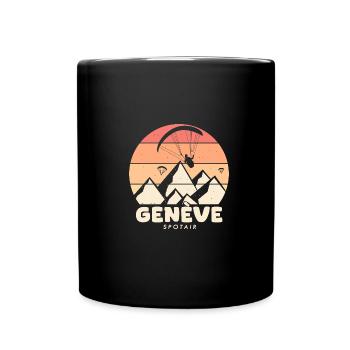 Parapente Genève spotair suisse - Mug uni - noir - Devant