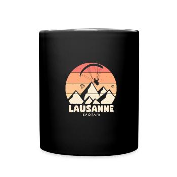 Parapente Lausanne spotair suisse - Mug uni - noir - Devant