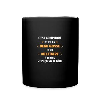 militaire - Mug uni - noir - Devant