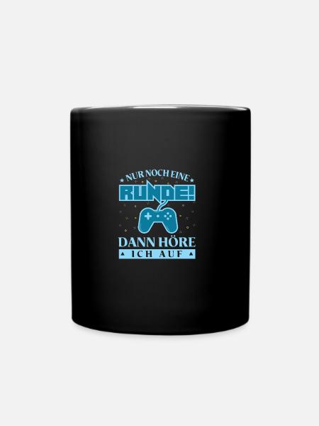 Nur noch eine Runde dann hör ich auf ! eine Runde - Tasse einfarbig - Schwarz