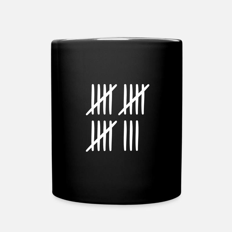 Strichliste 18 Jahre alt 18. Geburtstag - Tasse einfarbig - Schwarz