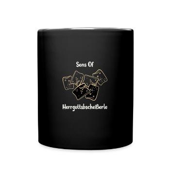 Maultaschen Schwabe Mauldascha Geschenk - Tasse einfarbig - Schwarz - Vorne