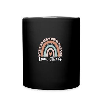 Loan Officer Rainbow Leopard Funny Loan Officer - Mug uni - noir - Devant