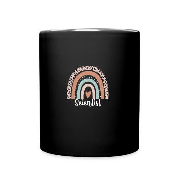 Scientist Rainbow Leopard Funny Scientist - Full Colour Mug - black - Front