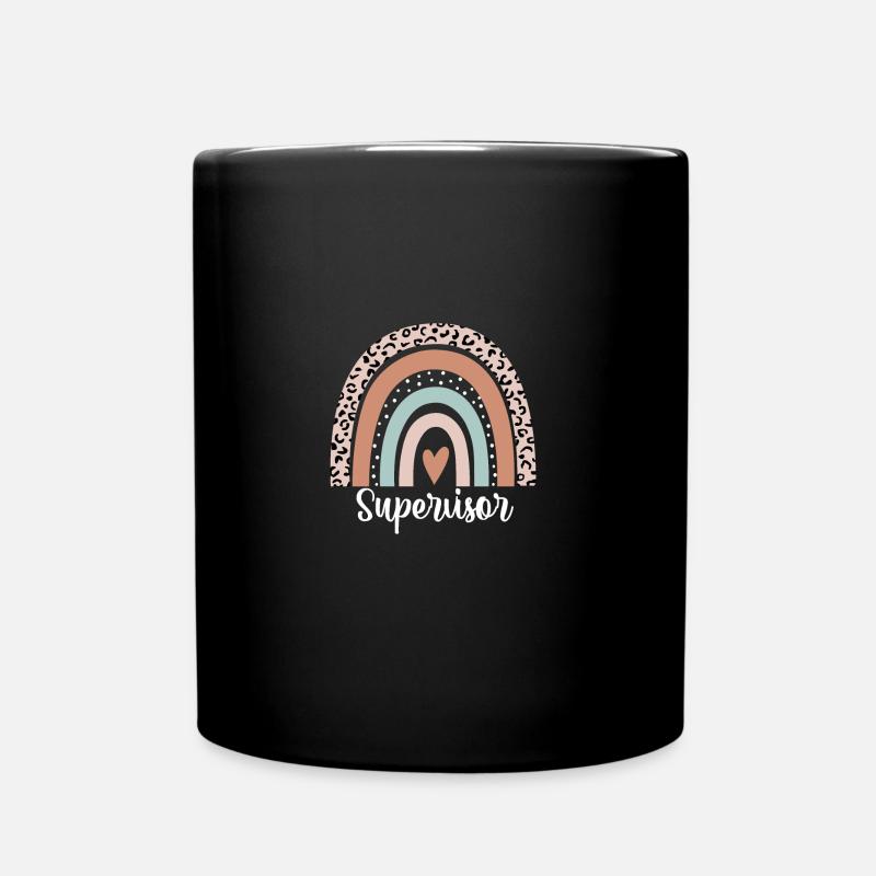 Supervisor Rainbow Leopard Lustiger Supervisor - Tasse einfarbig - Schwarz