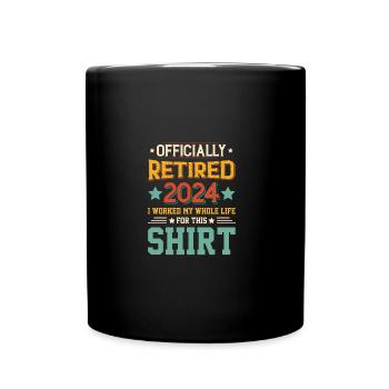 Officially Retired 2024 Retirement - Full Colour Mug - black - Front
