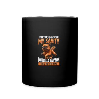 Propriétaires de chiens Chiens Amoureux des chiens Bruxelles Griffon - Mug uni - noir - Devant