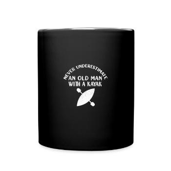 Kajak Kajakfahren - Tasse einfarbig - Schwarz - Vorne