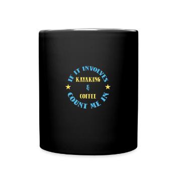 Kajak Kajakfahren - Tasse einfarbig - Schwarz - Vorne