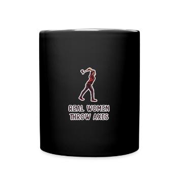 Axe throw axe throwing - Full Colour Mug - black - Front