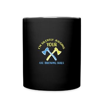 Axe throw axe throwing - Full Colour Mug - black - Front