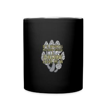 Pilze sammeln Pilzsammler - Tasse einfarbig - Schwarz - Vorne