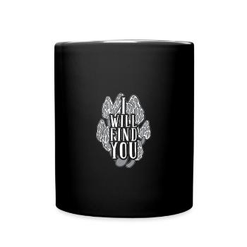 Pilze sammeln Pilzsammler - Tasse einfarbig - Schwarz - Vorne