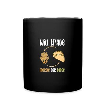 Pilze sammeln Pilzsammler - Tasse einfarbig - Schwarz - Vorne