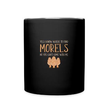 Pilze sammeln Pilzsammler - Tasse einfarbig - Schwarz - Vorne