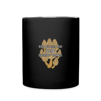 Pilze sammeln Pilzsammler - Tasse einfarbig - Schwarz - Vorne