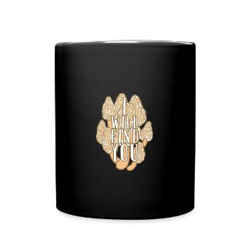 Pilze sammeln Pilzsammler - Tasse einfarbig - Schwarz - Vorne