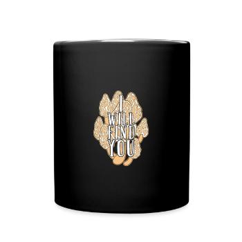 Pilze sammeln Pilzsammler - Tasse einfarbig - Schwarz - Vorne
