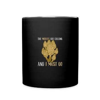 Pilze sammeln Pilzsammler - Tasse einfarbig - Schwarz - Vorne
