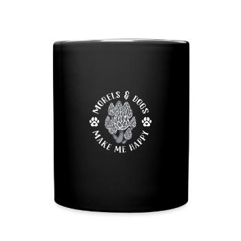 Pilze sammeln Pilzsammler - Tasse einfarbig - Schwarz - Vorne