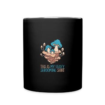 Pilze sammeln Pilzsammler - Tasse einfarbig - Schwarz - Vorne