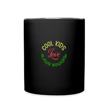 Tondeuse à gazon Tondeuse à gazon Drôle de jardinier - Mug uni - noir - Devant