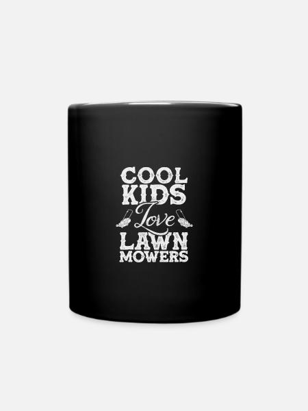 Lawn Mowing Lawn Mower Funny Gardener - Full Colour Mug - black