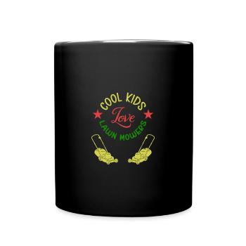 Tondeuse à gazon Tondeuse à gazon Drôle de jardinier - Mug uni - noir - Devant