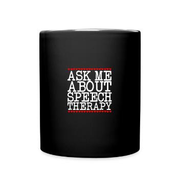 Logopäde Sprachtherapie Sprachtherapeut - Tasse einfarbig - Schwarz - Vorne