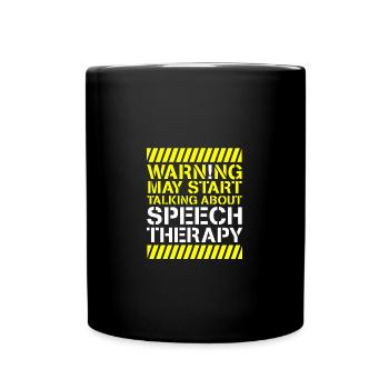 Logopäde Sprachtherapie Sprachtherapeut - Tasse einfarbig - Schwarz - Vorne