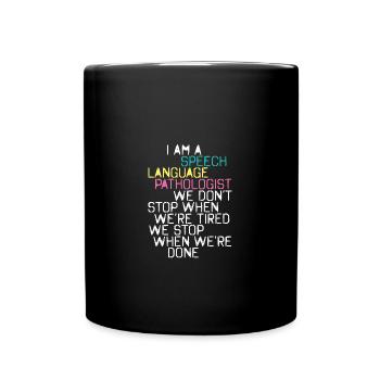 Logopäde Sprachtherapie Sprachtherapeut - Tasse einfarbig - Schwarz - Vorne