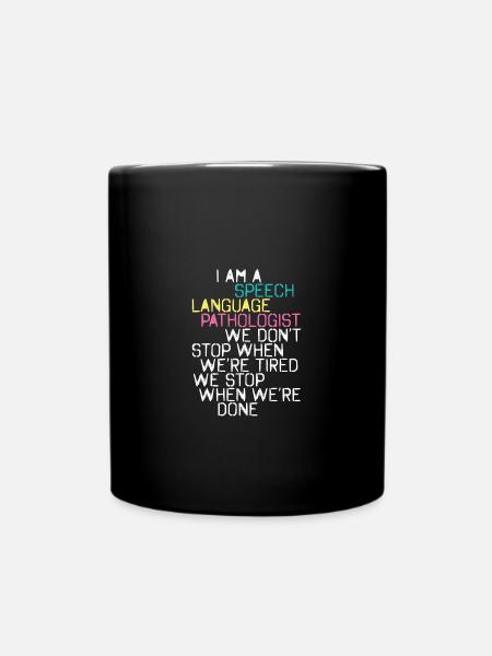 Logopäde Sprachtherapie Sprachtherapeut - Tasse einfarbig - Schwarz