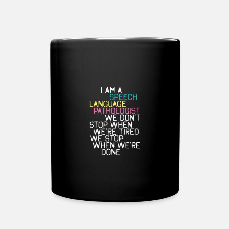 Logopäde Sprachtherapie Sprachtherapeut - Tasse einfarbig - Schwarz