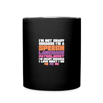 Logopäde Sprachtherapie Sprachtherapeut - Tasse einfarbig - Schwarz - Vorne