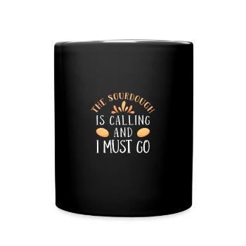 Baking bread Bread bakers Baking sourdough - Full Colour Mug - black - Front