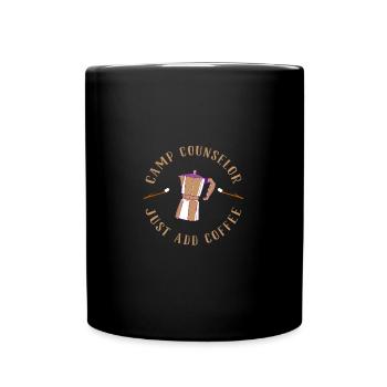 Zeltlager Leiter Sommercamp - Tasse einfarbig - Schwarz - Vorne