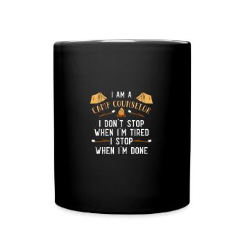 Zeltlager Leiter Sommercamp - Tasse einfarbig - Schwarz - Vorne